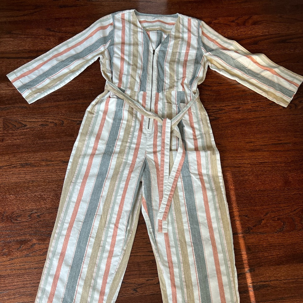 Madewell long sleeve jumpsuit in playful colors, size 14